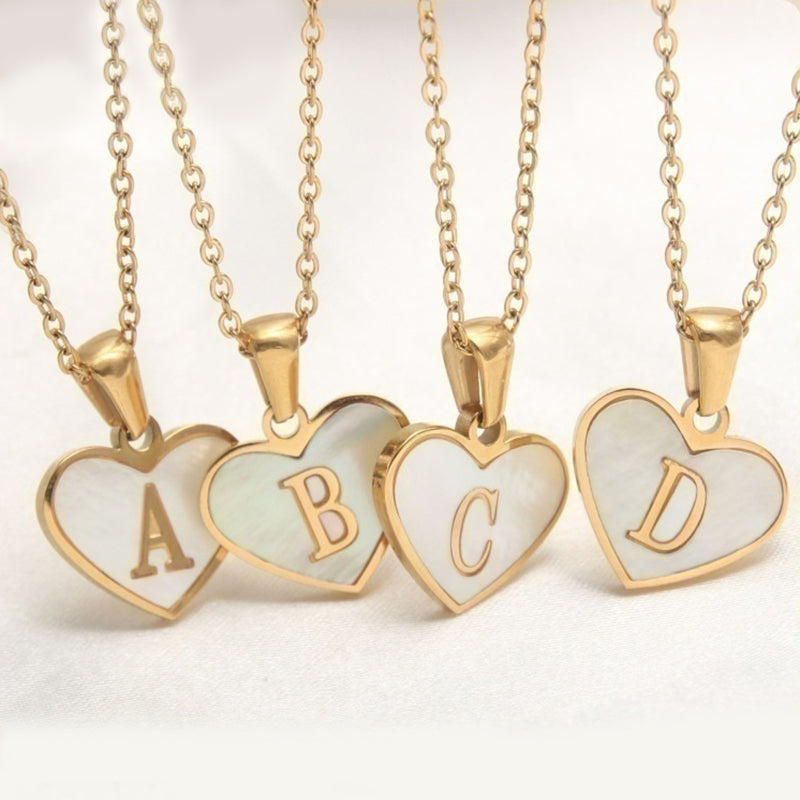Heart Initial Necklace — product view