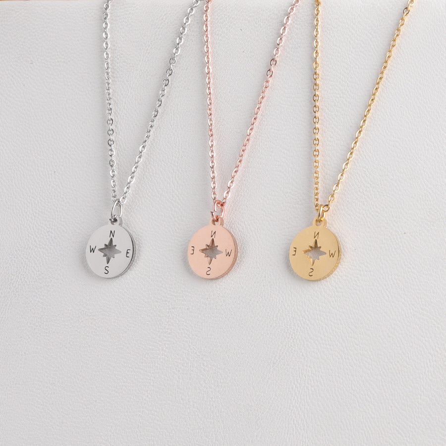 Compass Medallion Necklace — product view