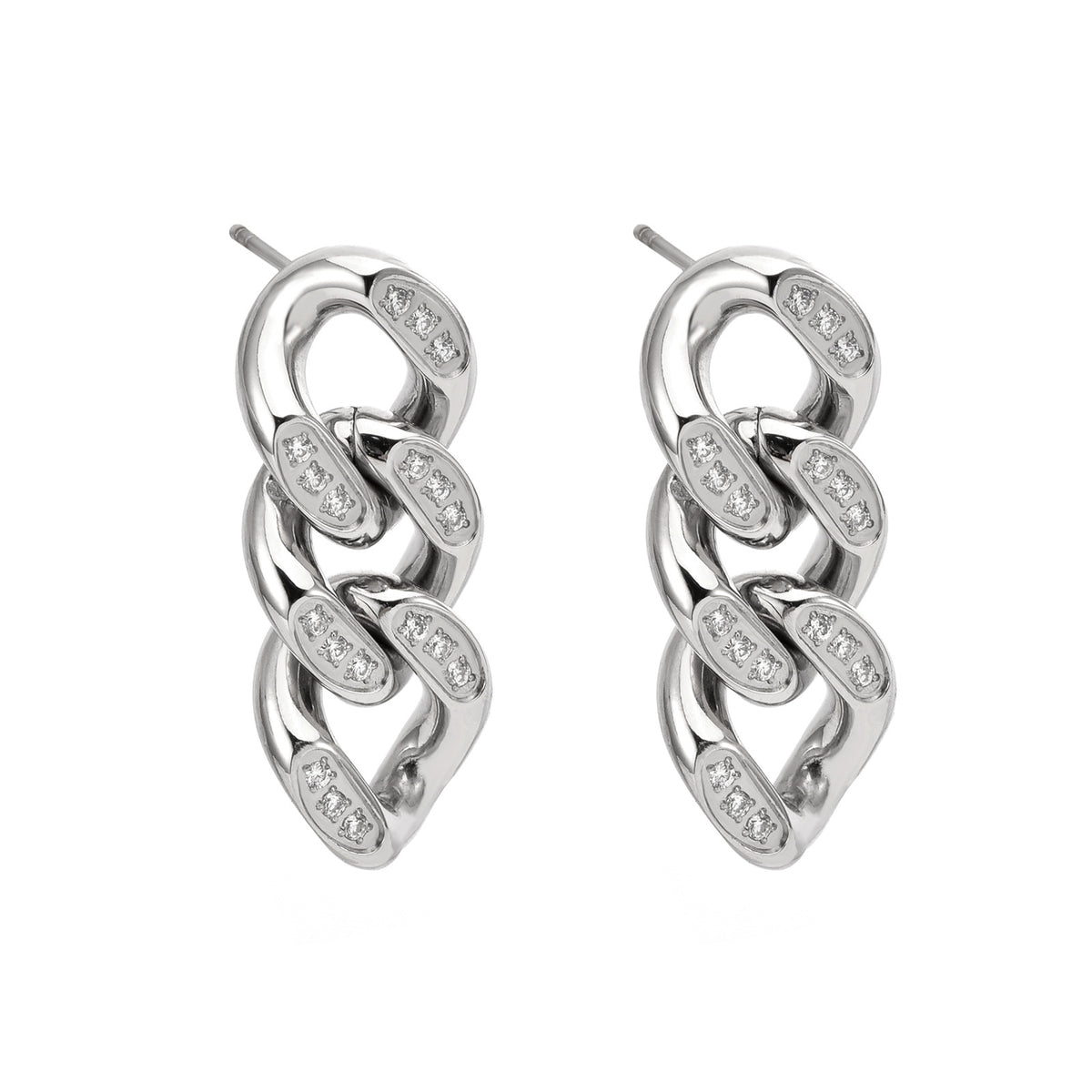 Chain-Link Detail Earrings — product view