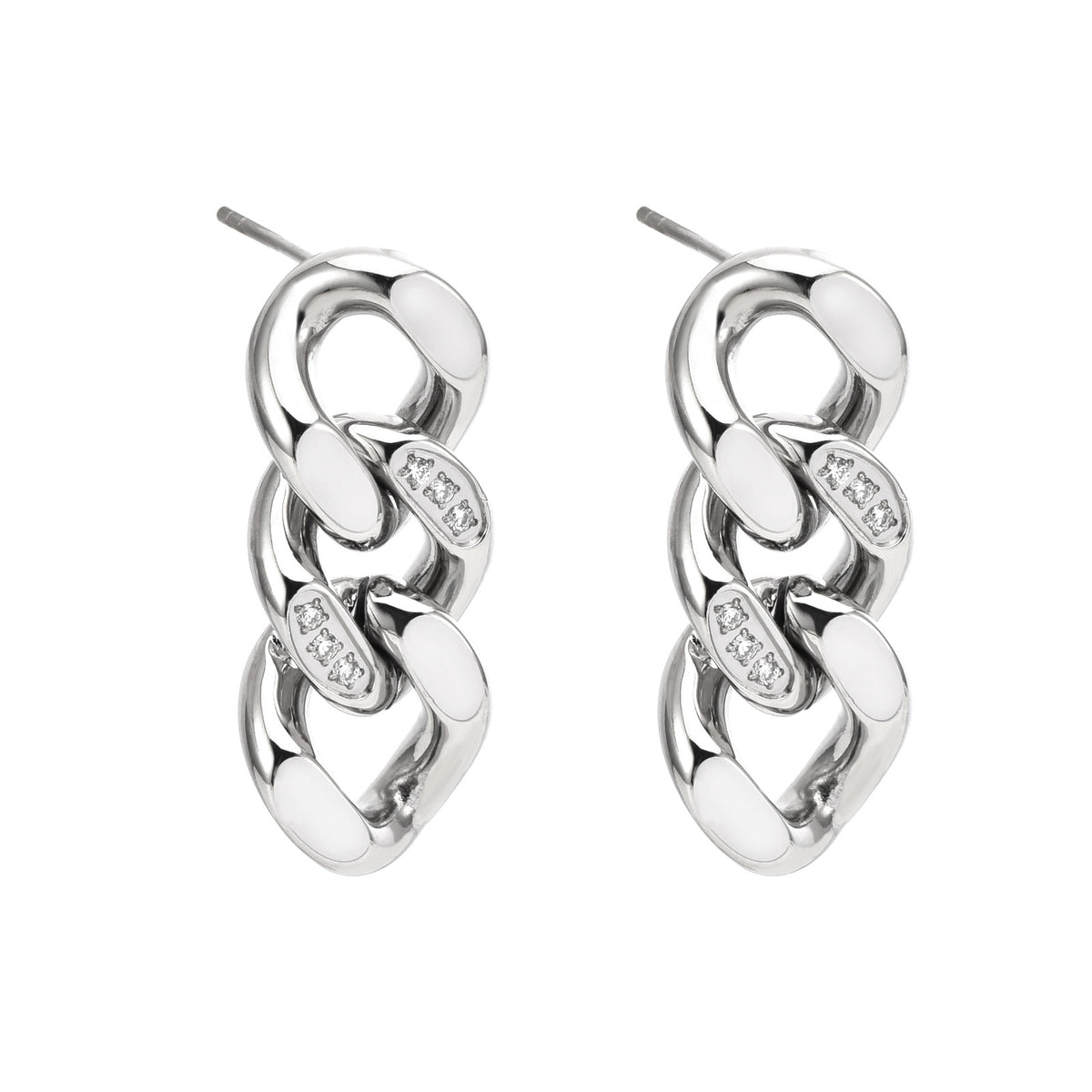 Chain-Link Detail Earrings — product view