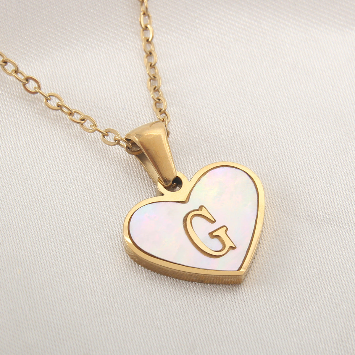 Heart Initial Necklace — product view