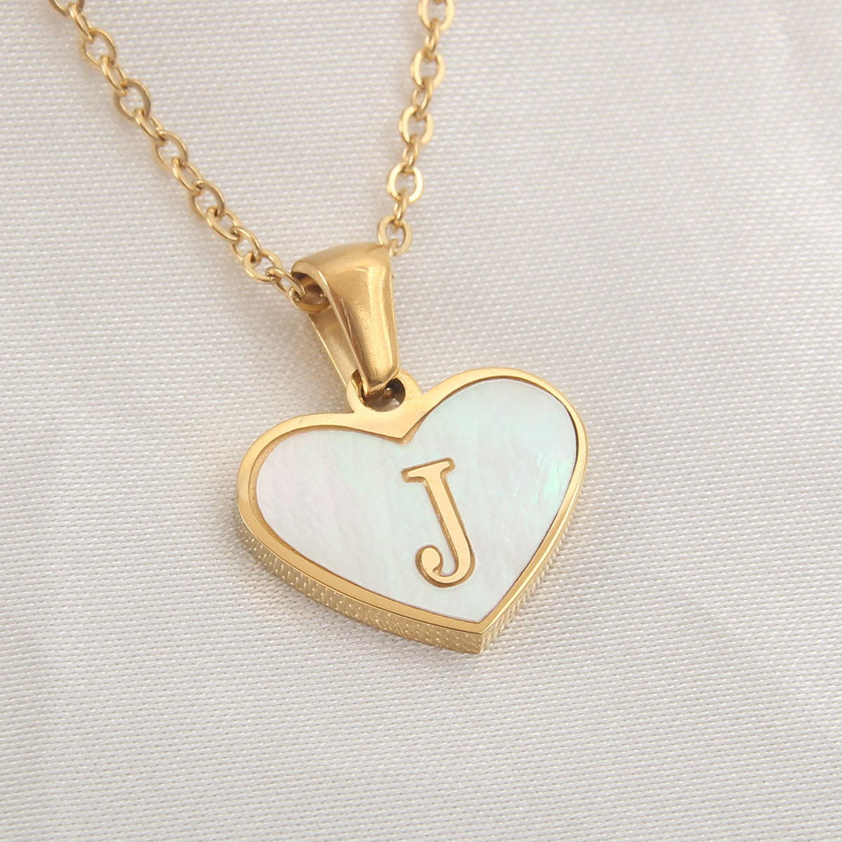 Heart Initial Necklace — product view
