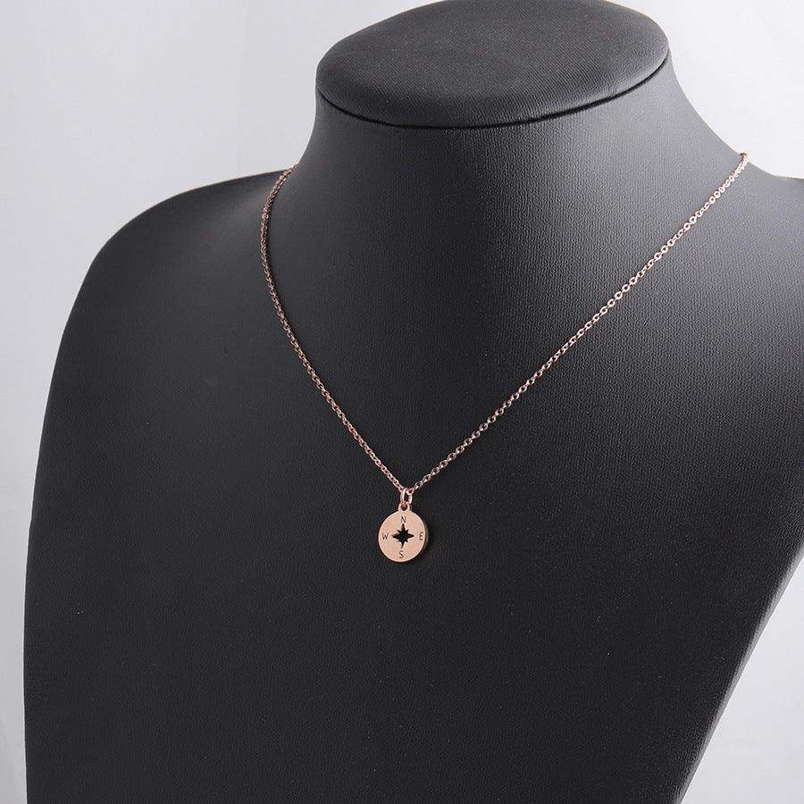 Compass Medallion Necklace — product view