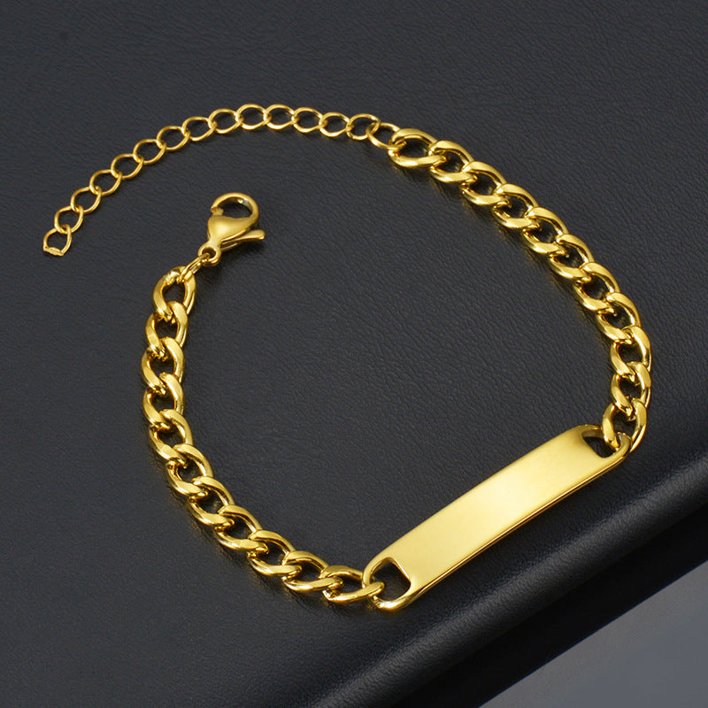 Stainless Steel ID Chain Bracelet — product view 3