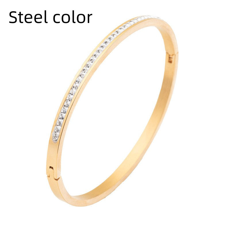 Single-Row Sparkle Oval Bangle — product view