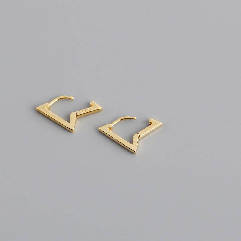 S925 Triangle Hoop Earrings — product view