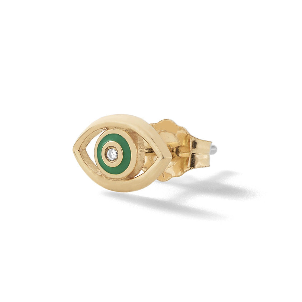 Asymmetric Evil Eye Hoop & Stud Earrings — product view