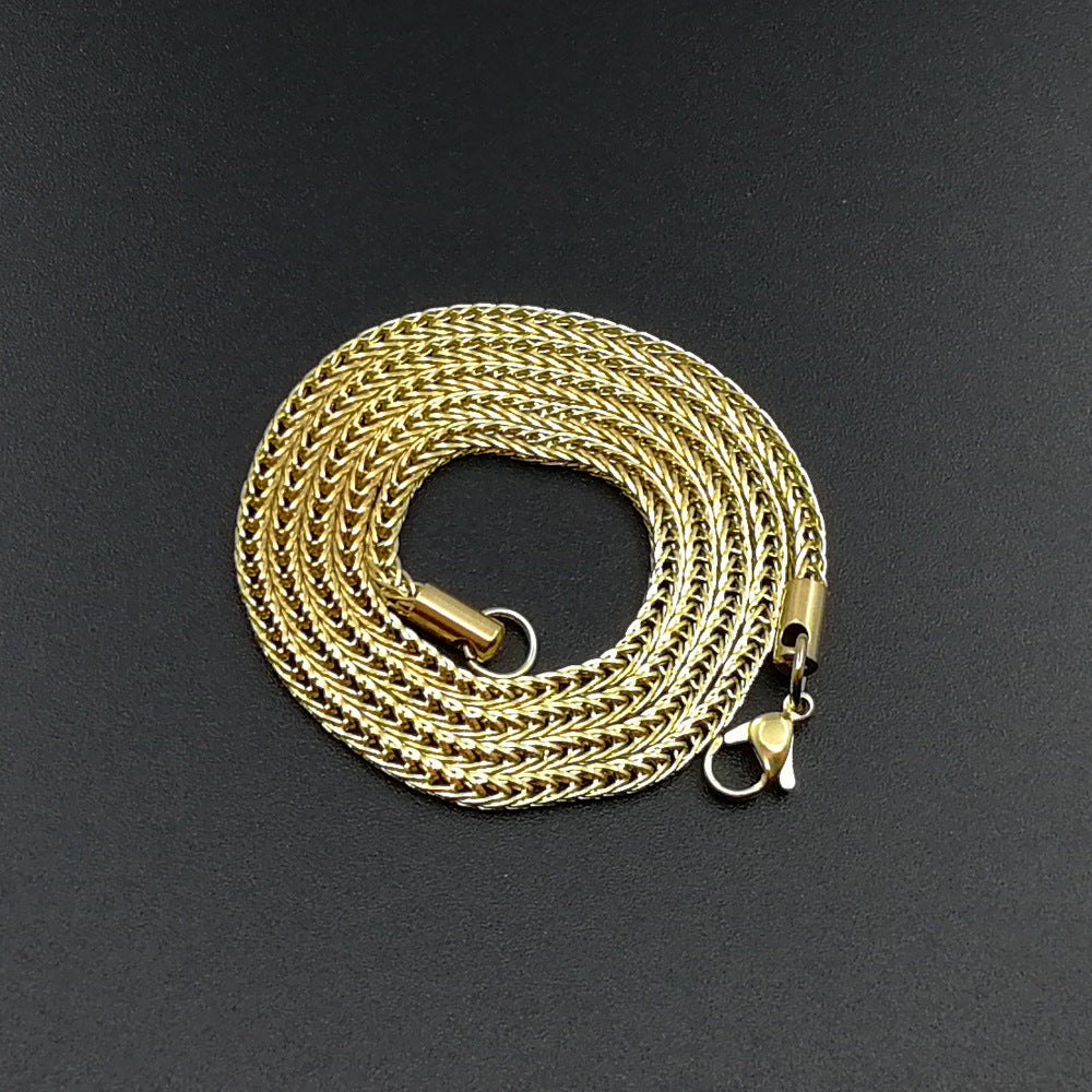 Braided Mesh Stainless Steel Necklace — product view