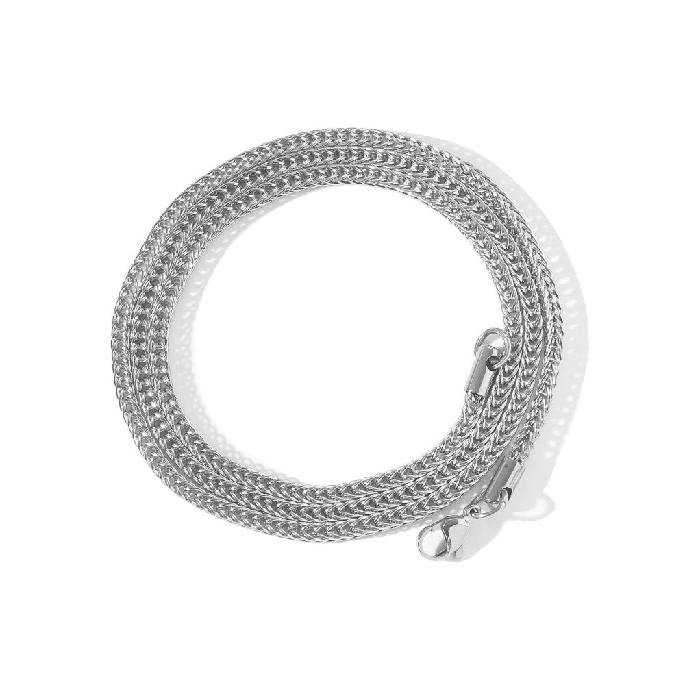 Braided Mesh Stainless Steel Necklace — product view