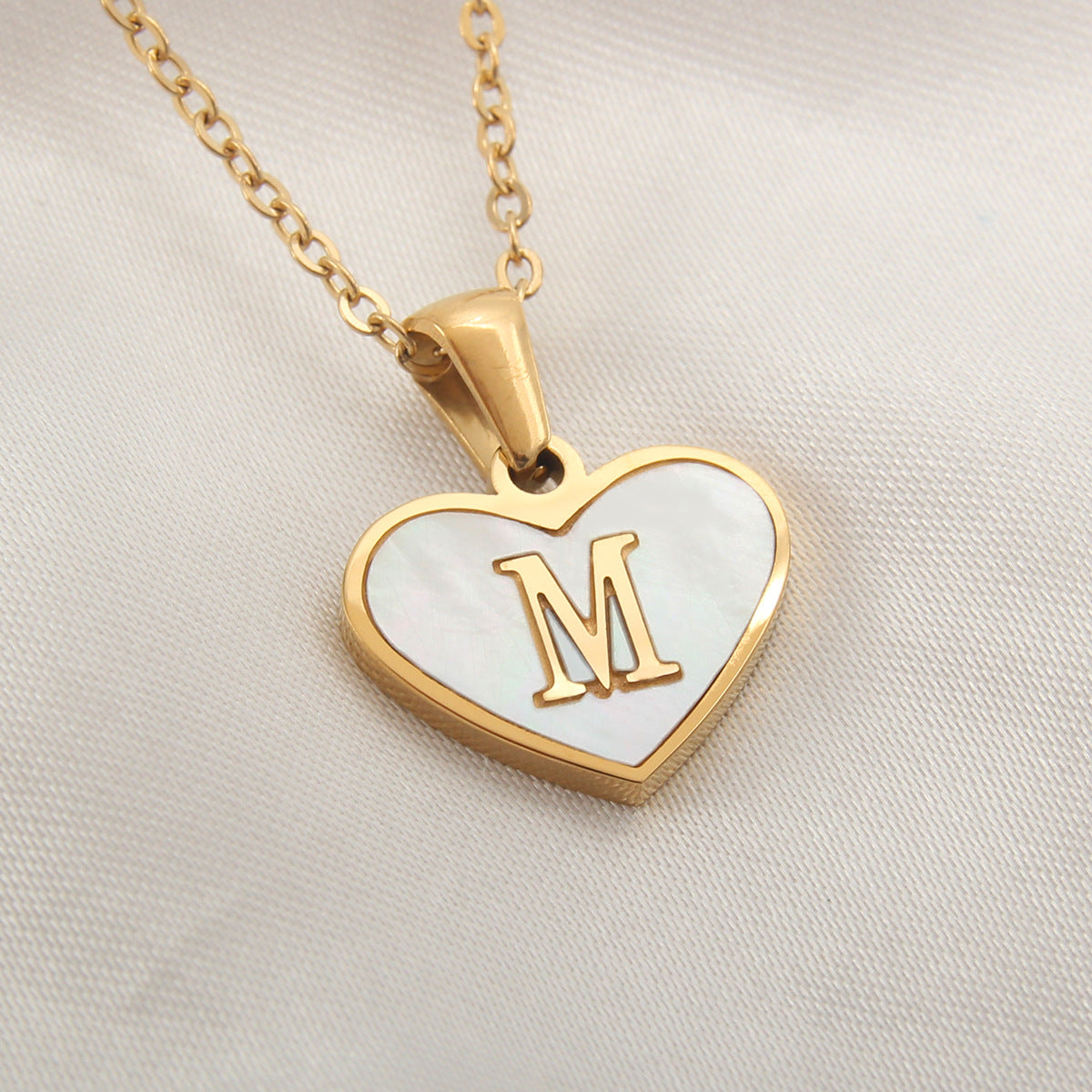 Heart Initial Necklace — product view