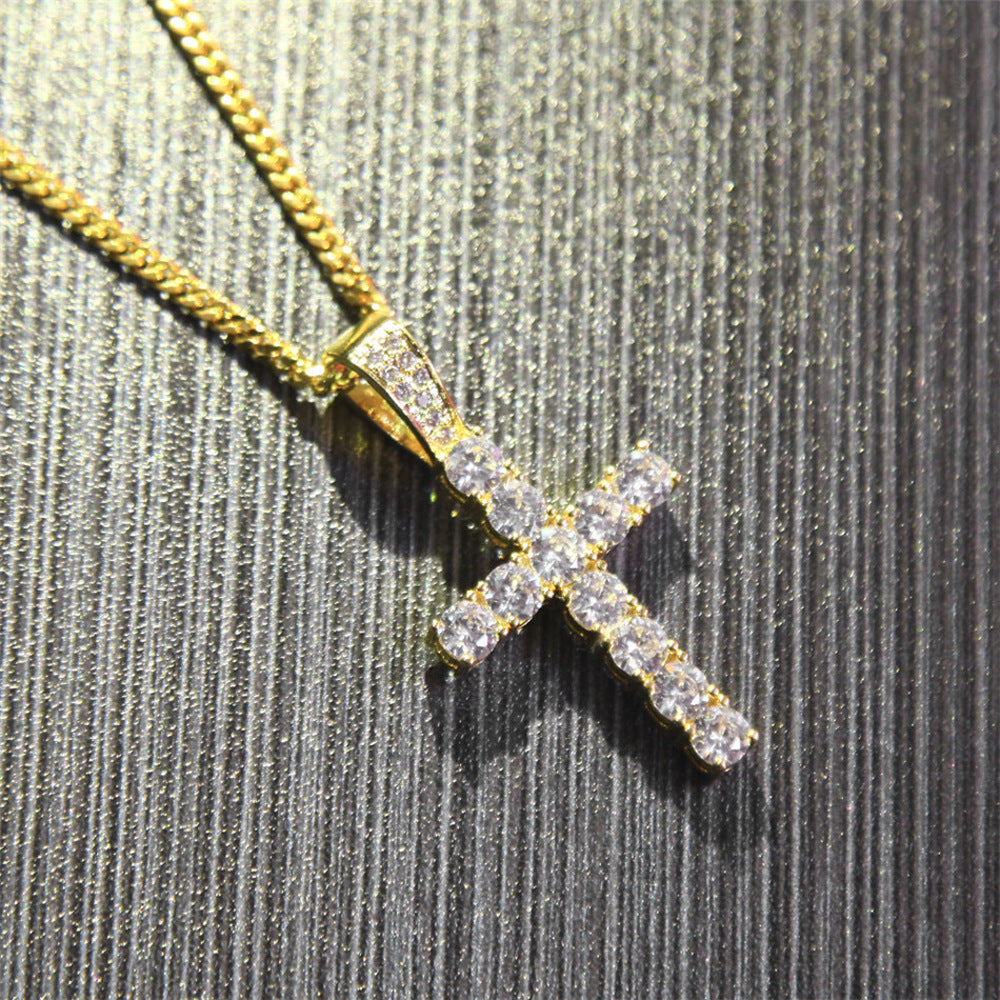 Sparkle Cross Pendant Necklace — product view 3