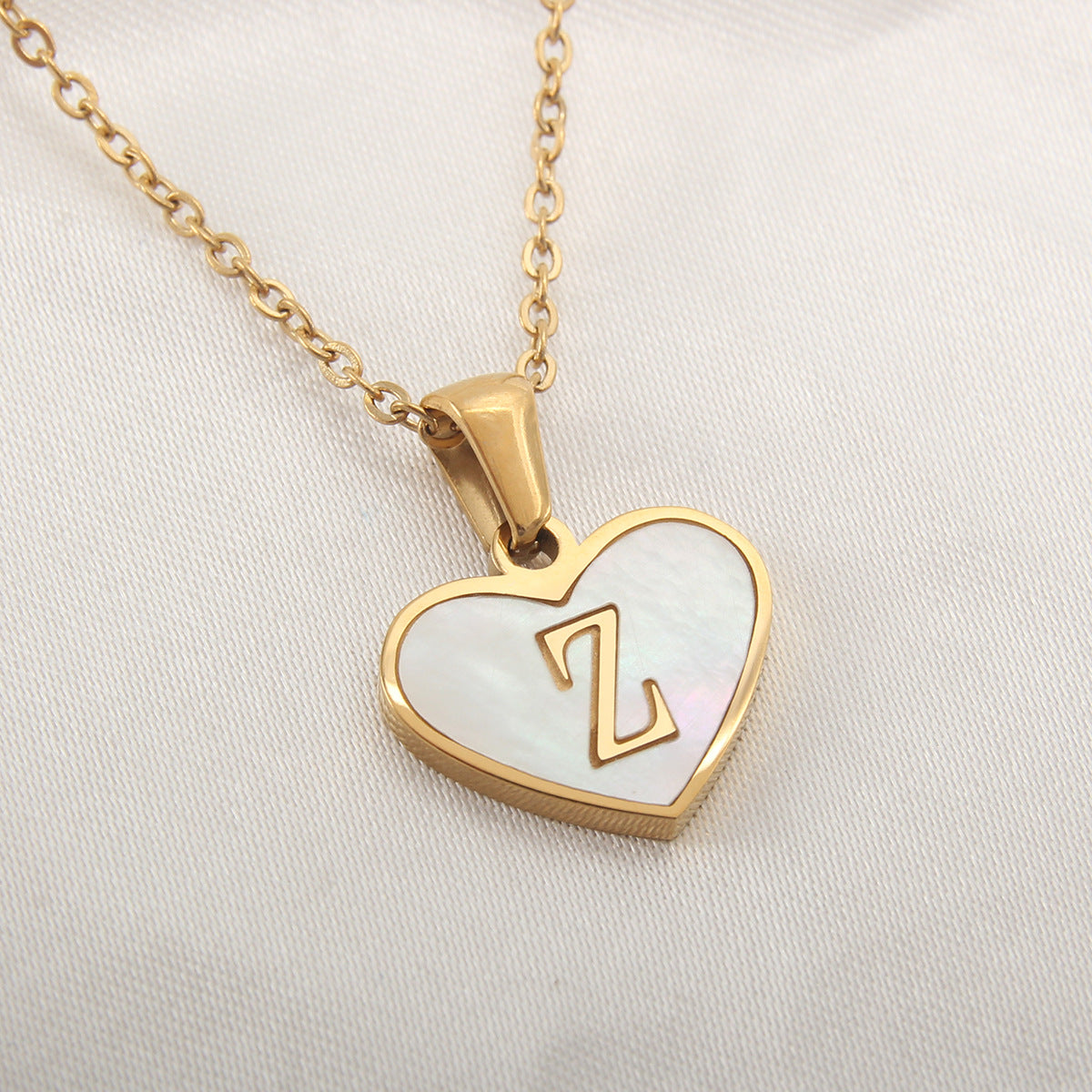 Heart Initial Necklace — product view