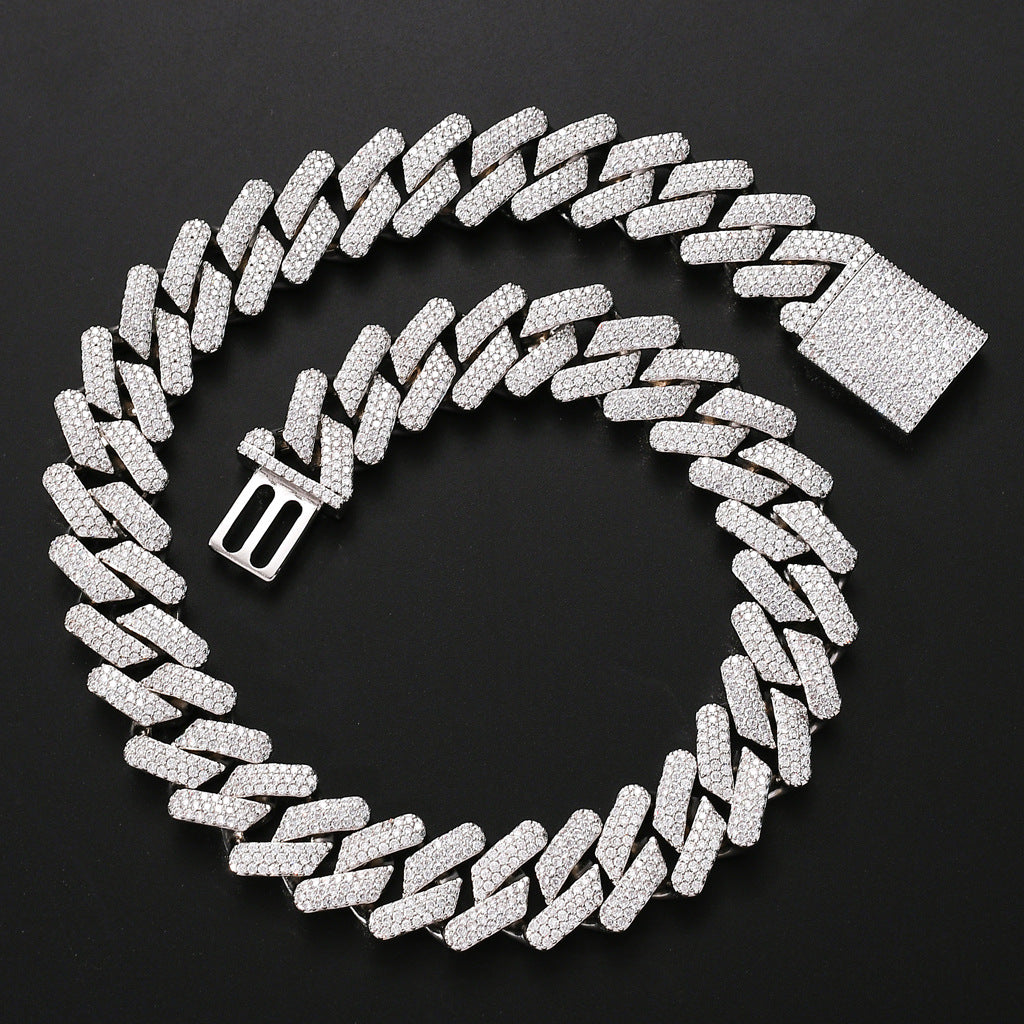 20 mm Zircon Cuban Chain — Necklace or Bracelet — product view 3
