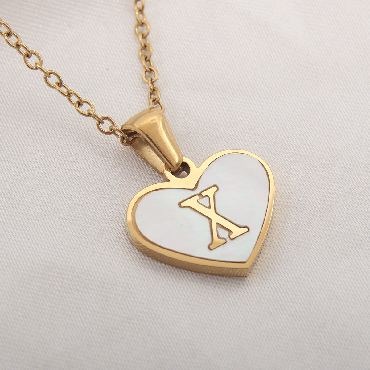 Heart Initial Necklace — product view