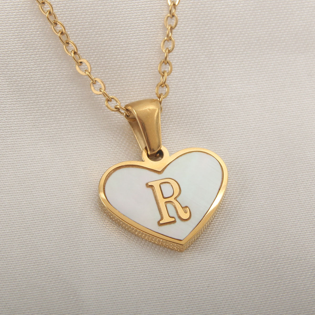 Heart Initial Necklace — product view
