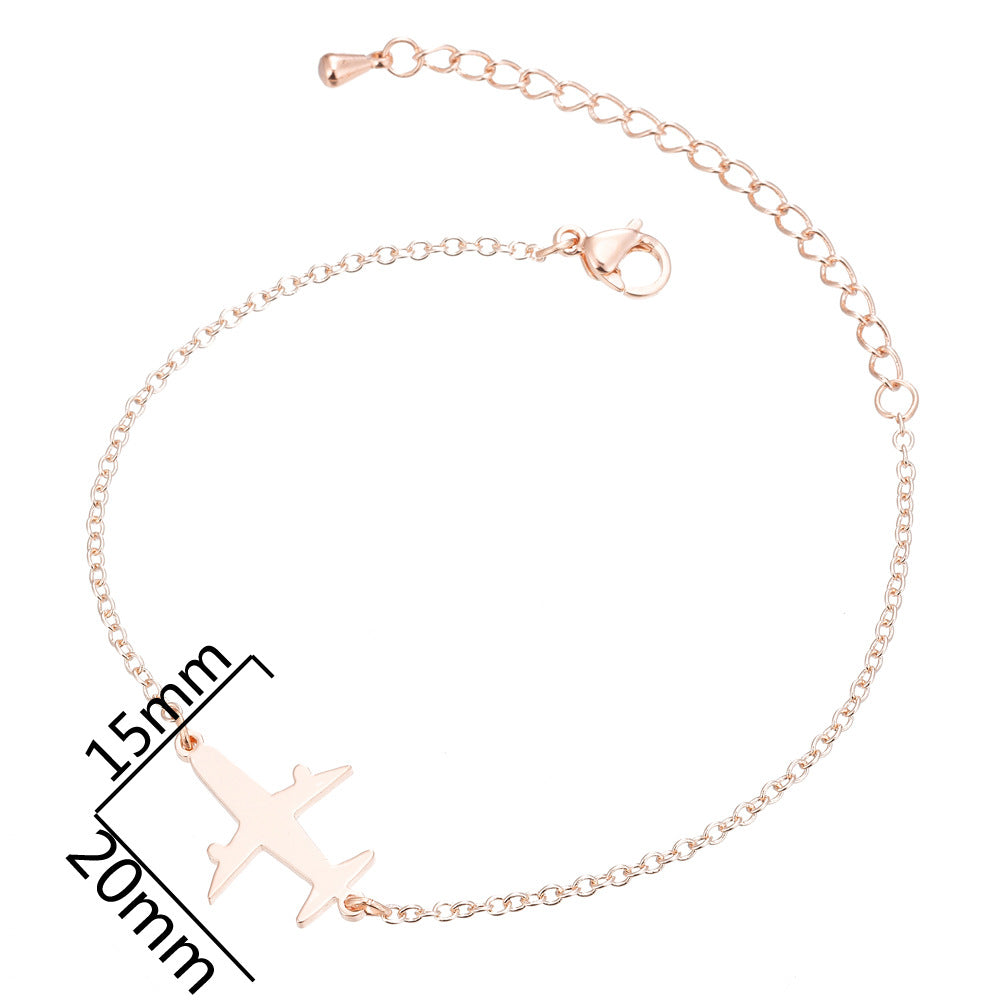HD Jewelry Airplane Charm Chain Bracelet — Product detail
