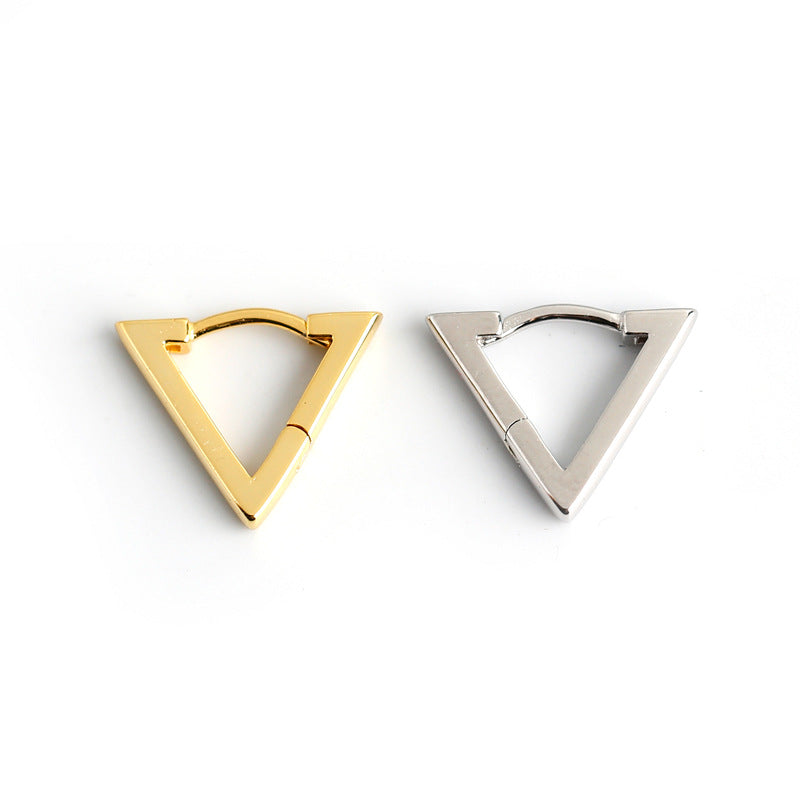 S925 Triangle Hoop Earrings — product view