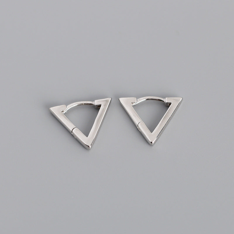 S925 Triangle Hoop Earrings — product view