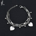 Layered Heart & Ball Charm Bracelet — product view 4