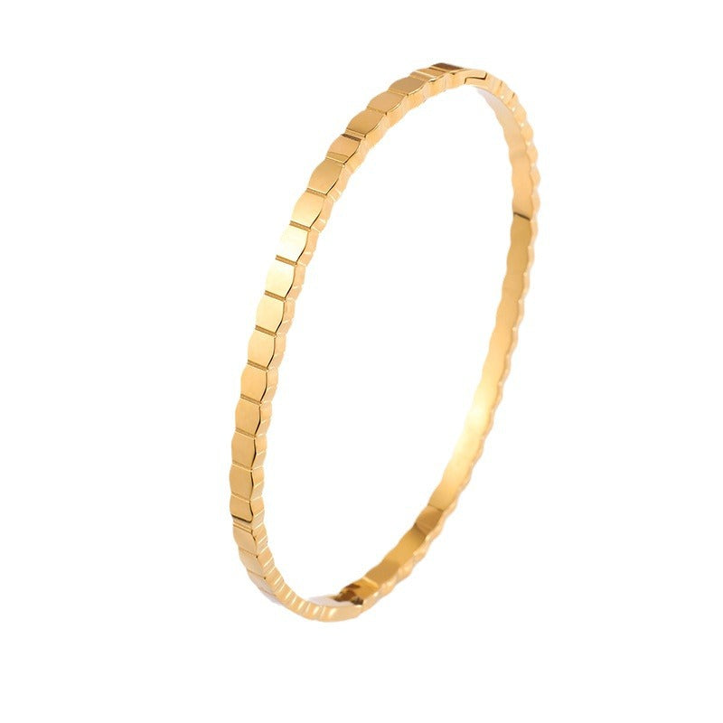 Faceted Honeycomb Bangle — product view