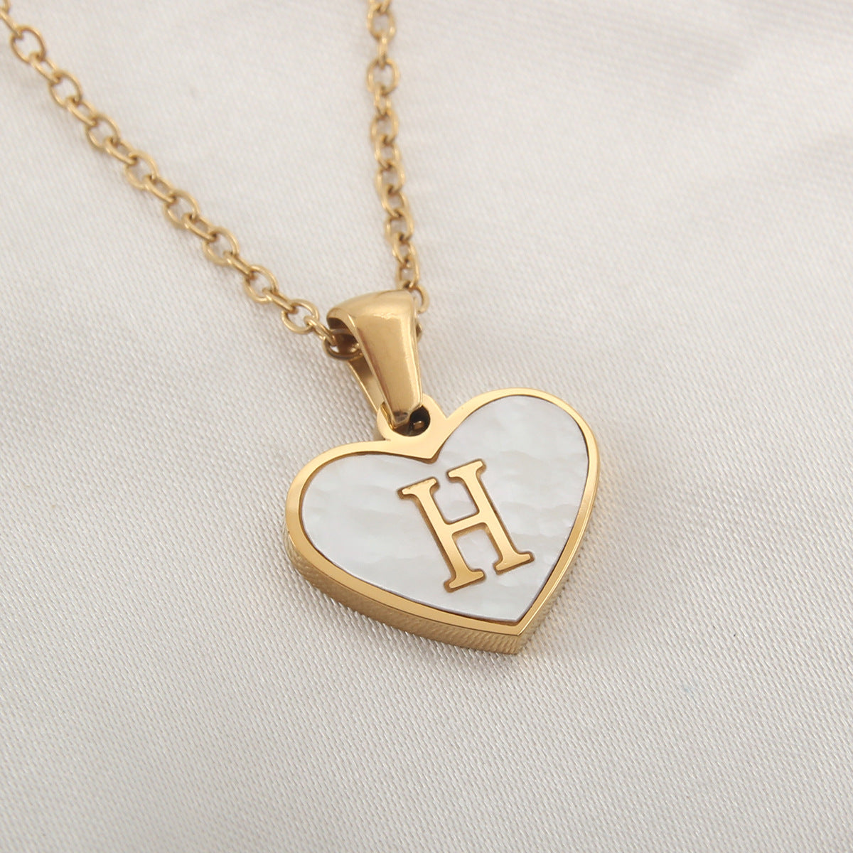 Heart Initial Necklace — product view