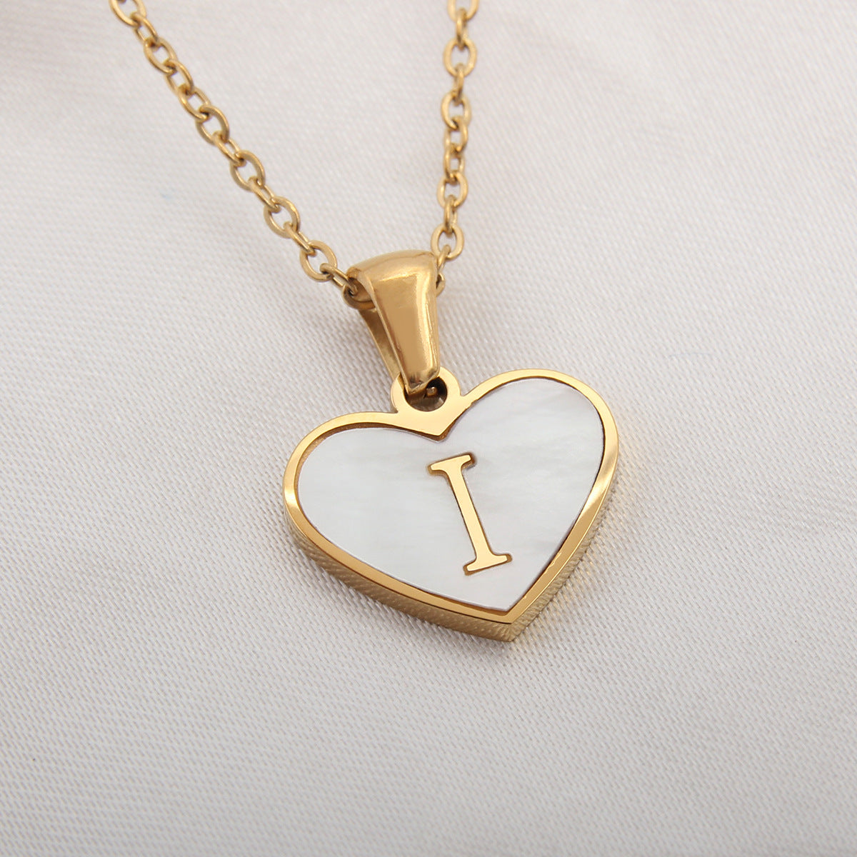 Heart Initial Necklace — product view