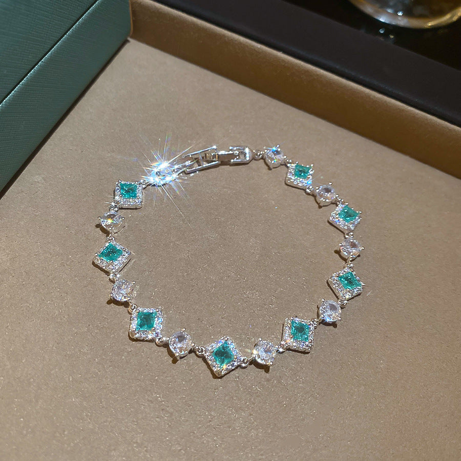 Blue Geometric Zircon Bracelet — product view 5