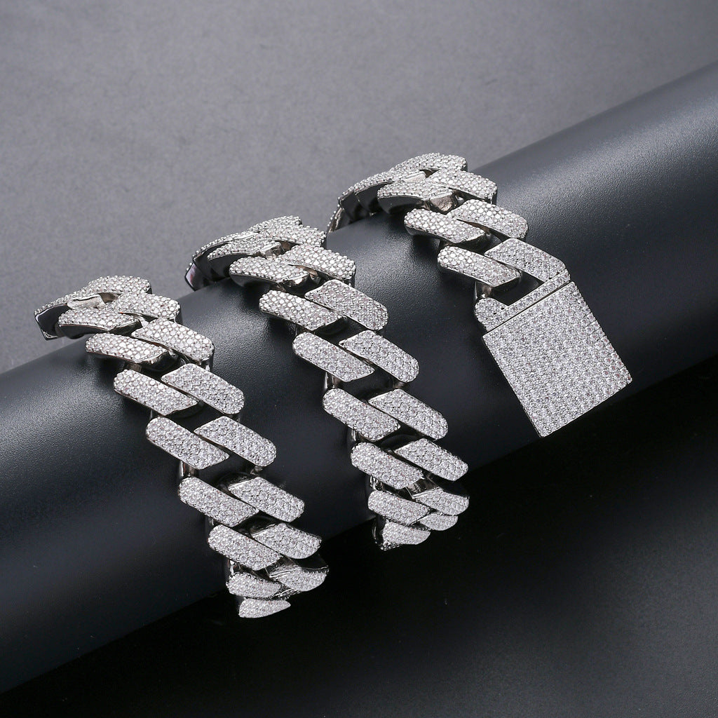 20 mm Zircon Cuban Chain — Necklace or Bracelet — product view 2