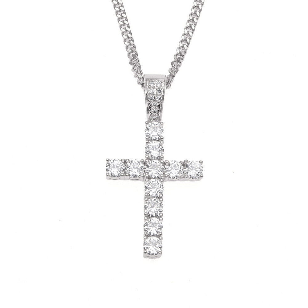 Sparkle Cross Pendant Necklace — product view 4