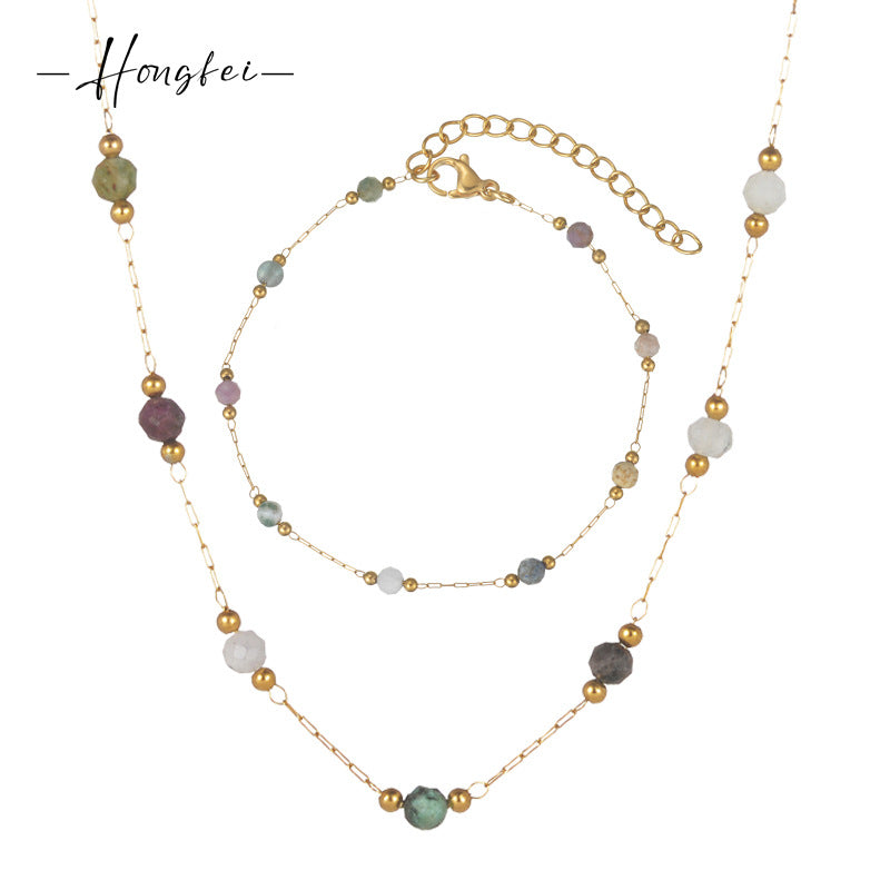 HD Jewelry Multicolour Bead Necklace & Bracelet Set — Product detail