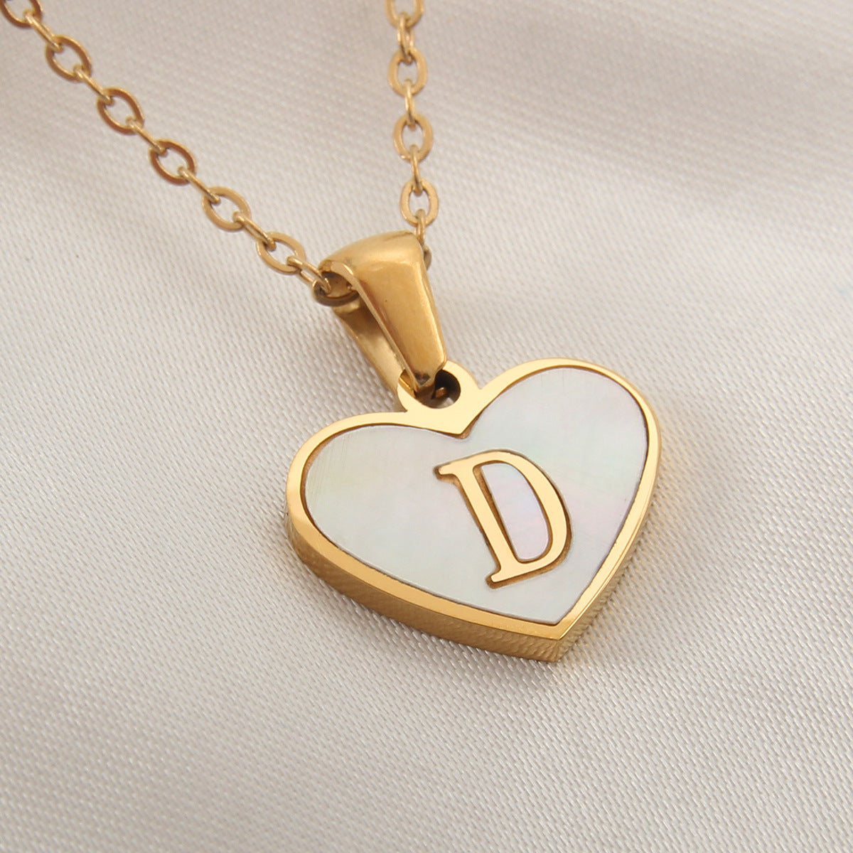 Heart Initial Necklace — product view