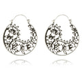 Floral Cutout Hoop Earrings — product view