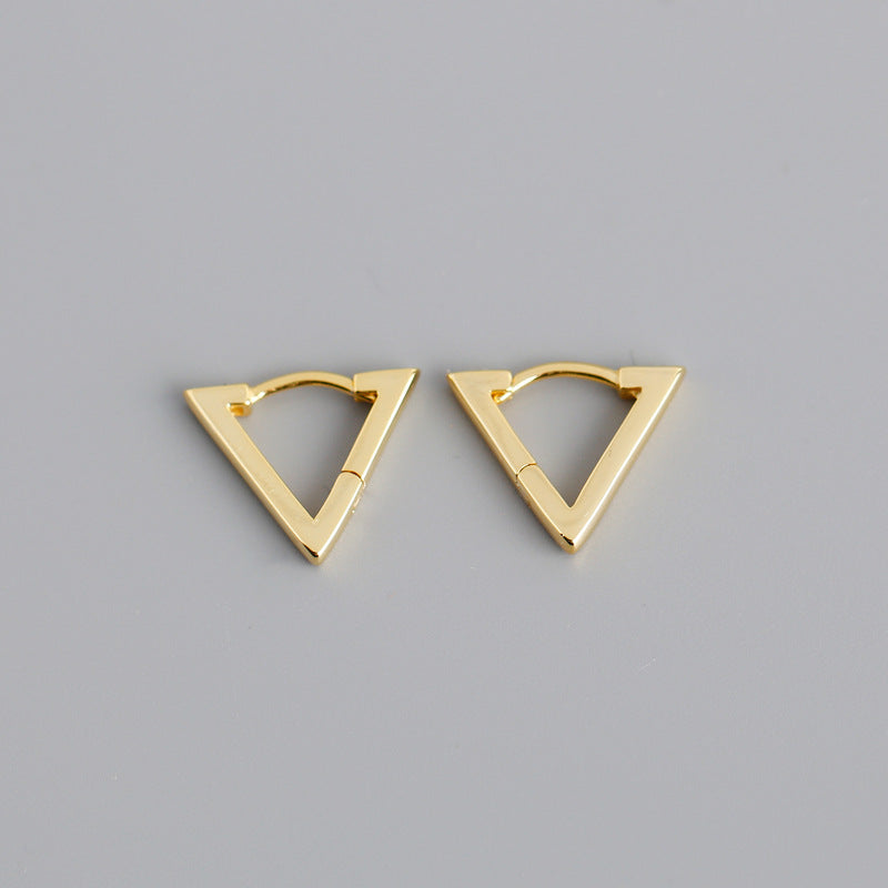 S925 Triangle Hoop Earrings — product view