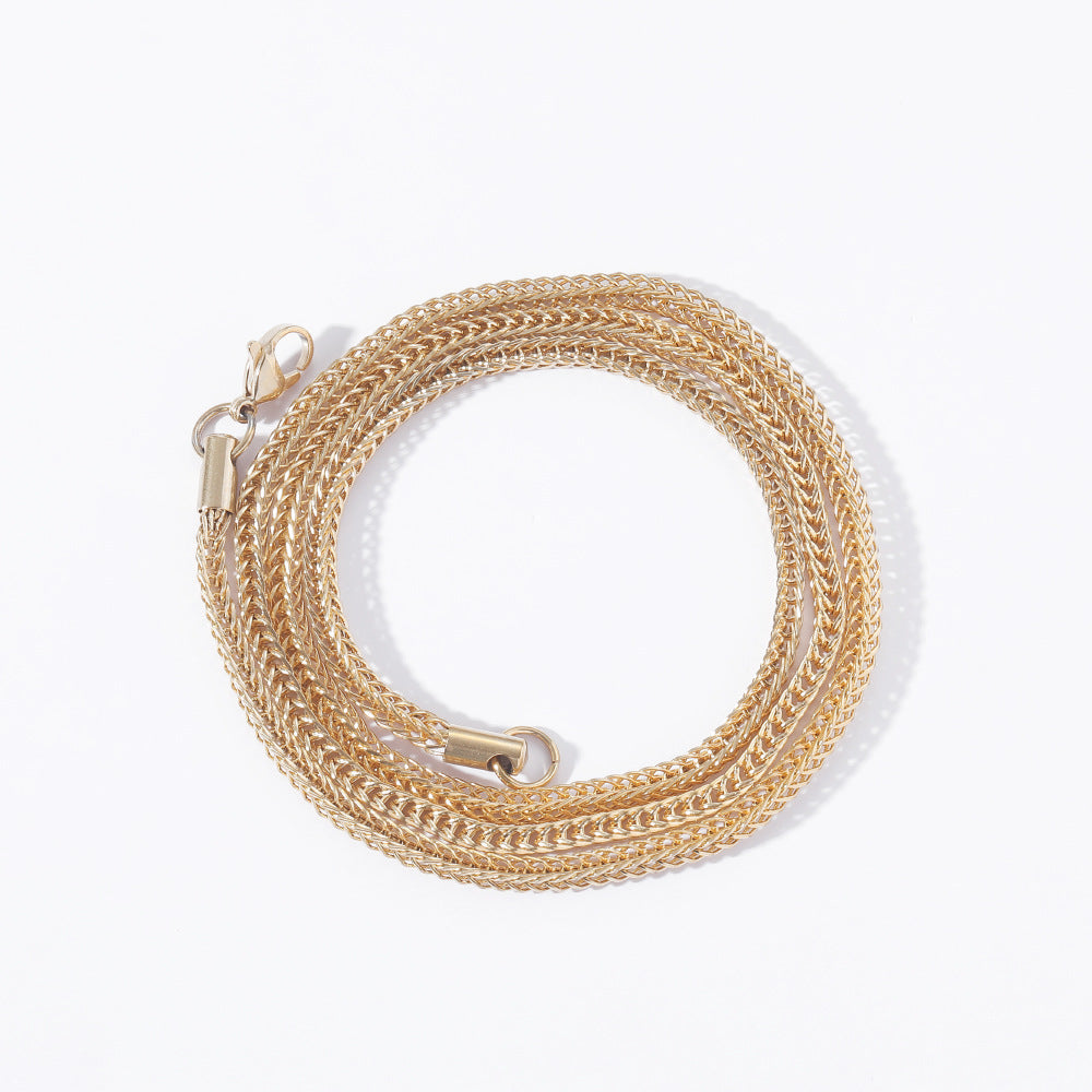 Braided Mesh Stainless Steel Necklace — product view