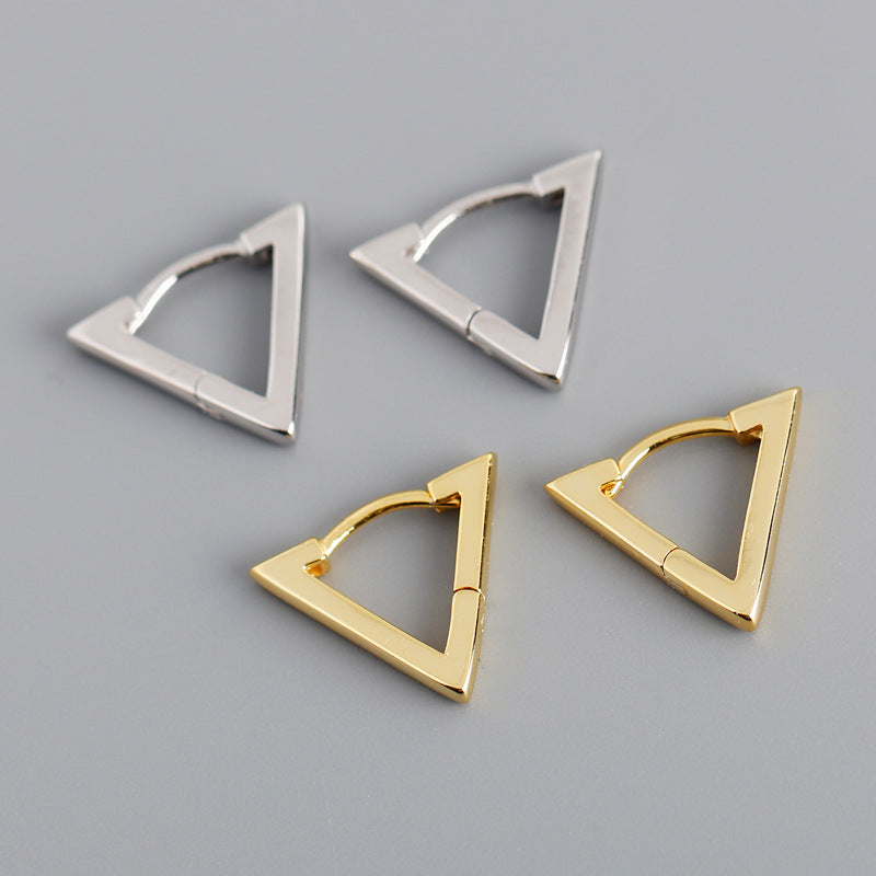 S925 Triangle Hoop Earrings — product view