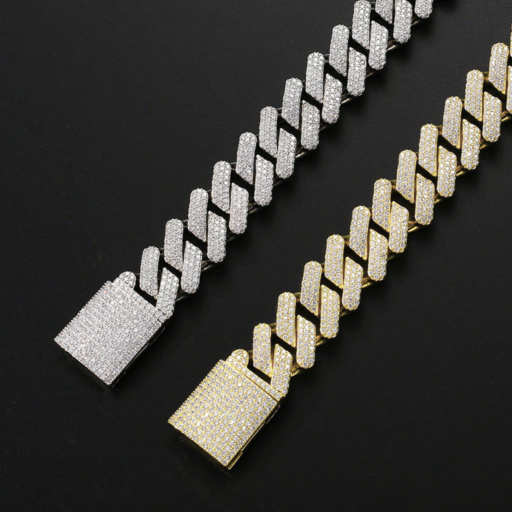 20 mm Zircon Cuban Chain — Necklace or Bracelet — product view 4