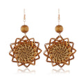 Woven Sunburst Drop Earrings — product view