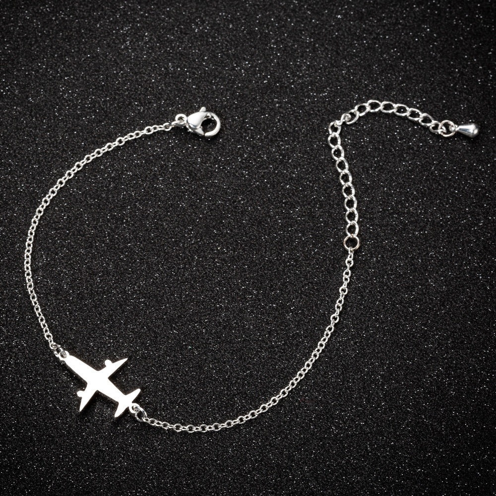 HD Jewelry Airplane Charm Chain Bracelet — Product detail