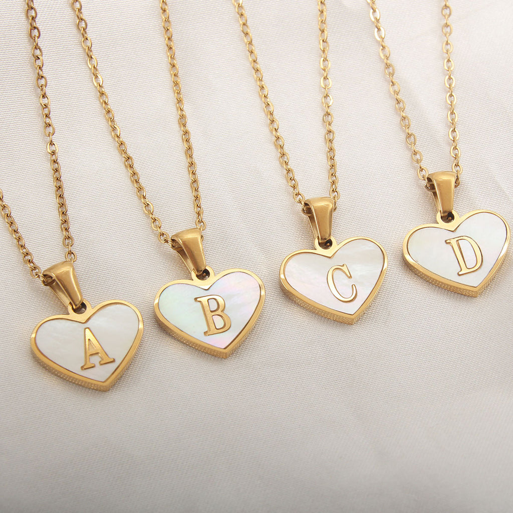 Heart Initial Necklace — product view