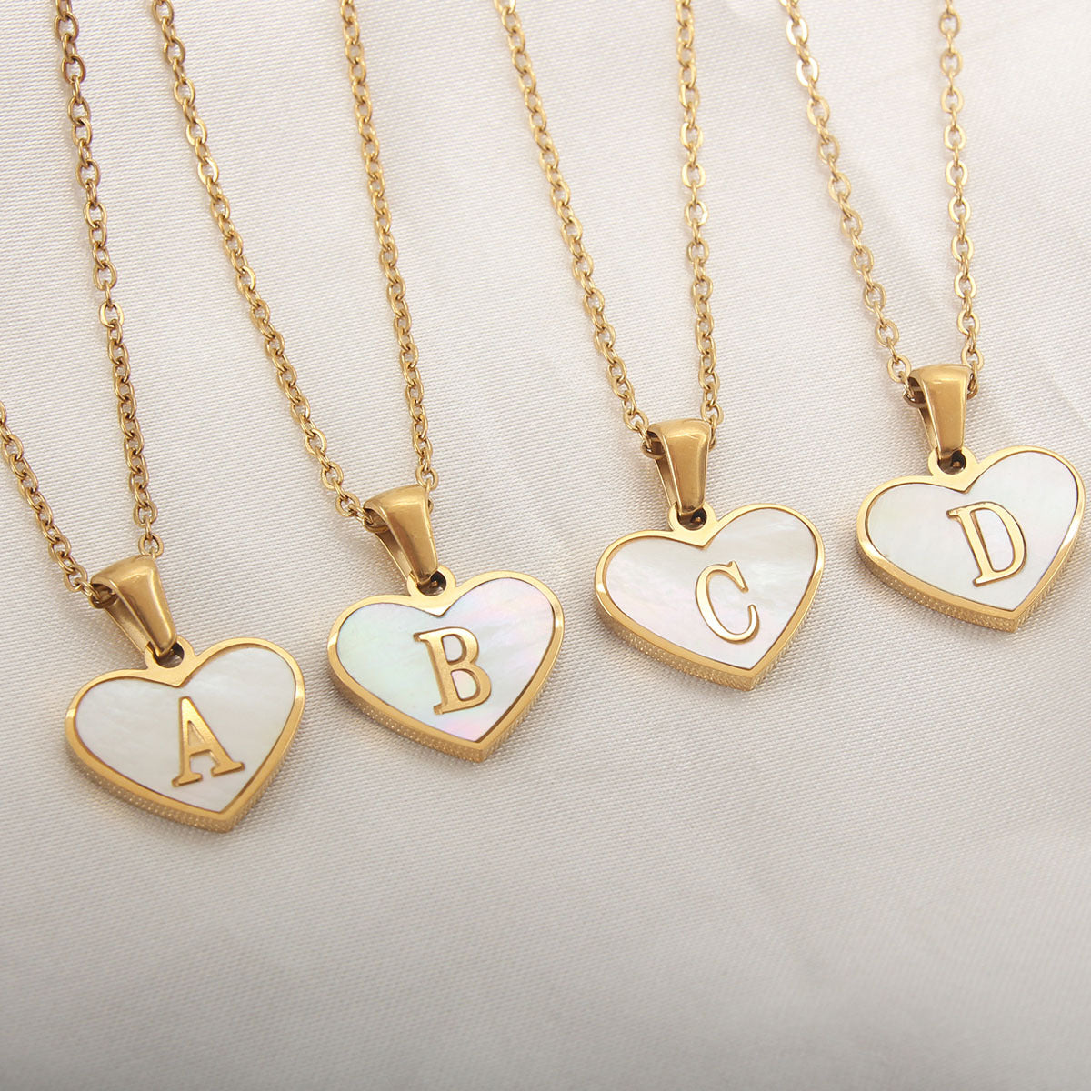 Heart Initial Necklace — product view