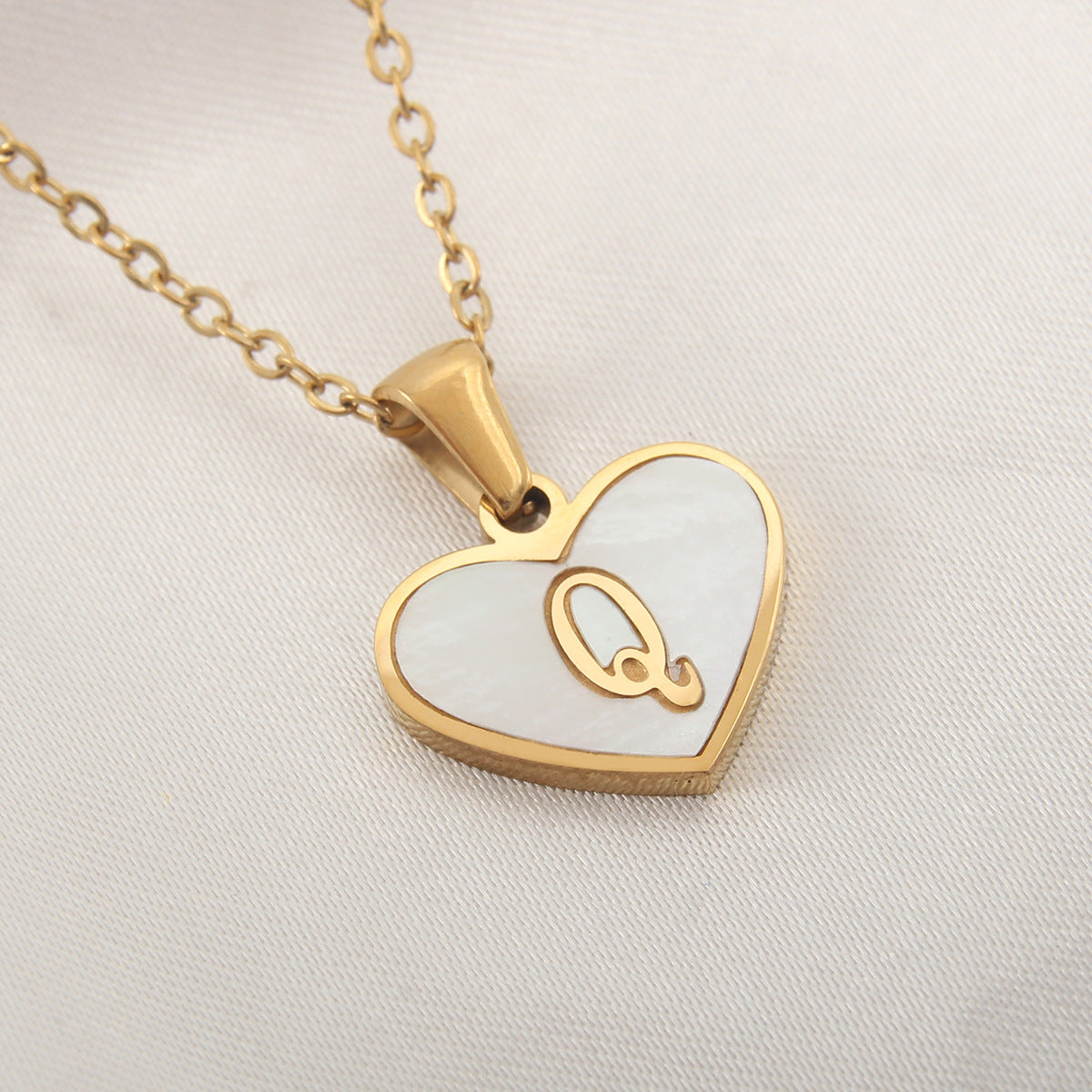 Heart Initial Necklace — product view