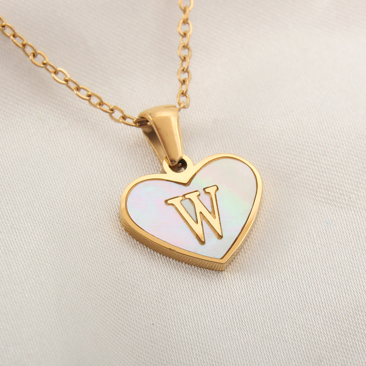 Heart Initial Necklace — product view
