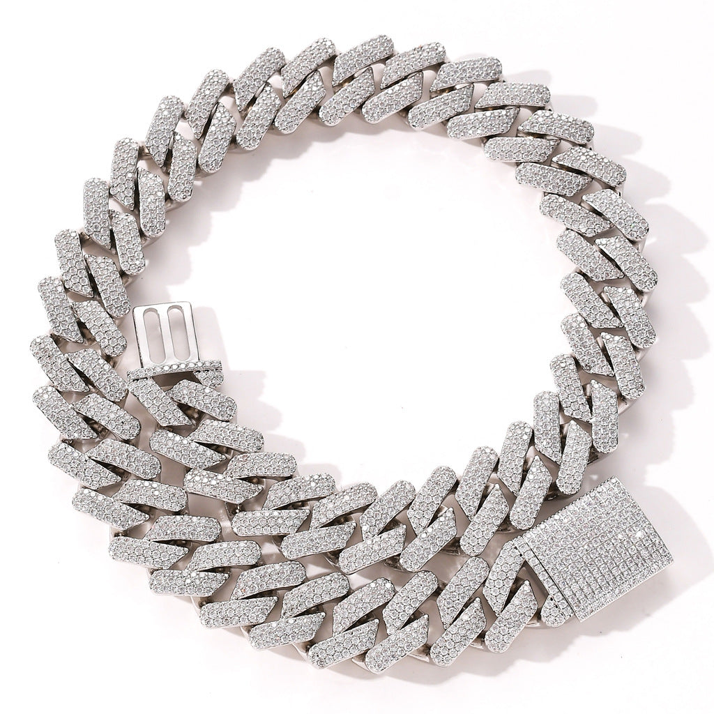 20 mm Zircon Cuban Chain — Necklace or Bracelet — product view 5
