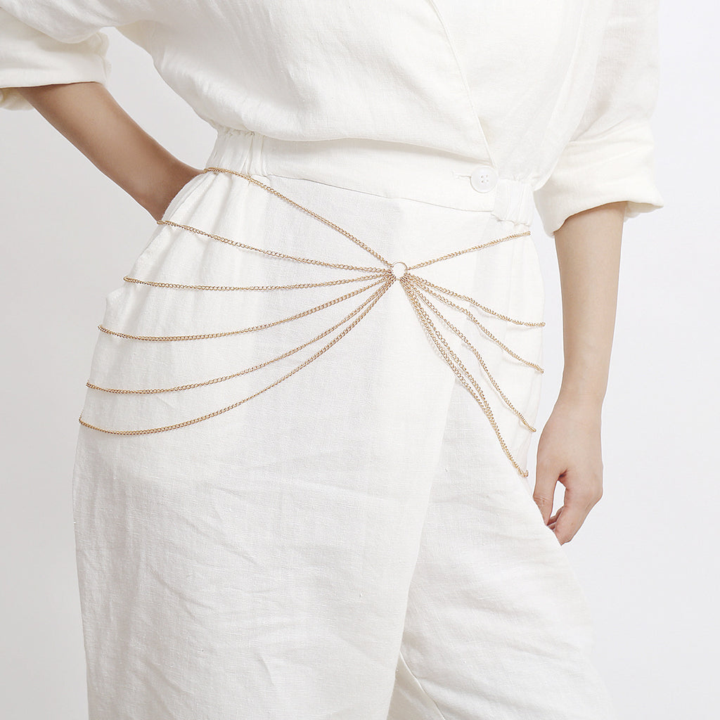 HD Jewelry Geometric Layered Waist Chain — Product detail