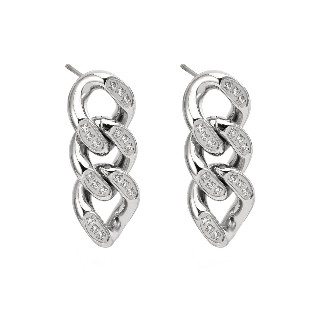 Chain-Link Detail Earrings — product view