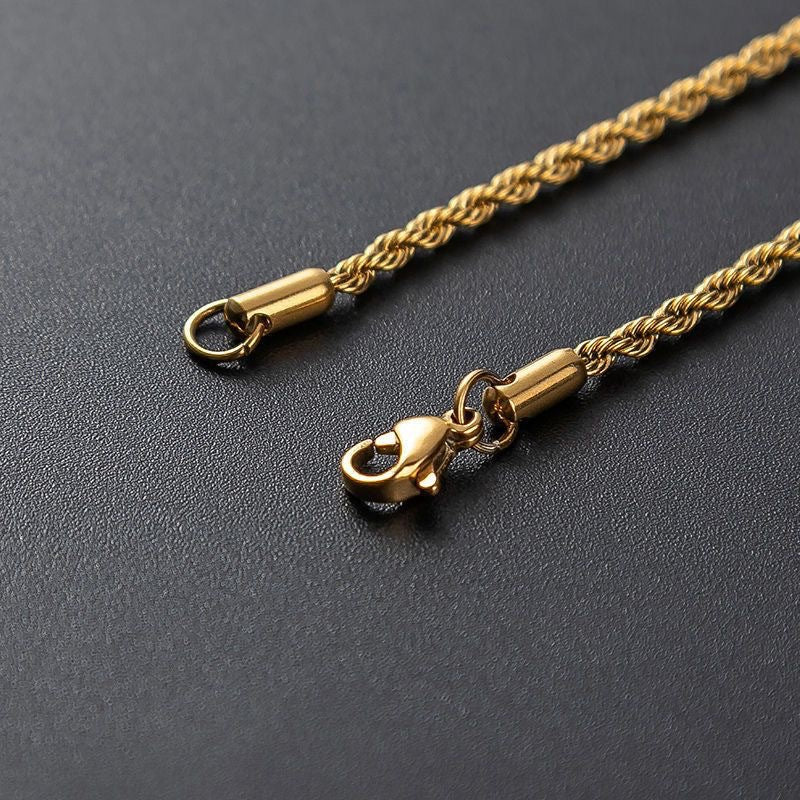 Stainless Steel Rope Chain Necklace — product view