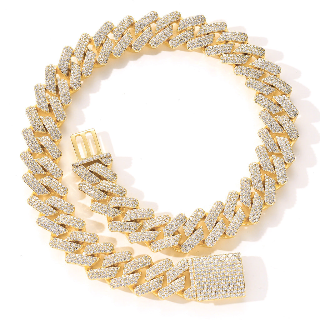 20 mm Zircon Cuban Chain — Necklace or Bracelet — product view 1