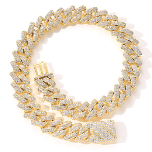 20 mm Zircon Cuban Chain — Necklace or Bracelet — product view 1