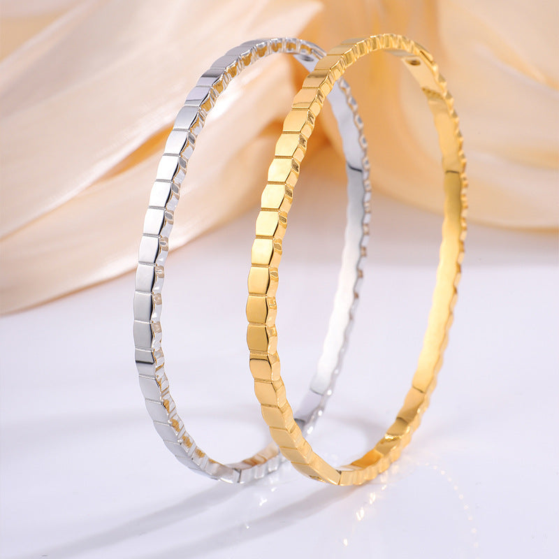 Faceted Honeycomb Bangle — product view