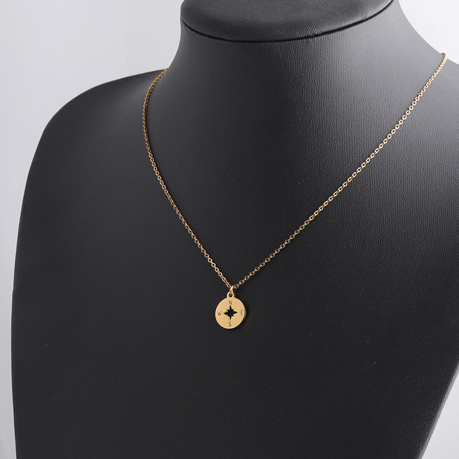 Compass Medallion Necklace — product view